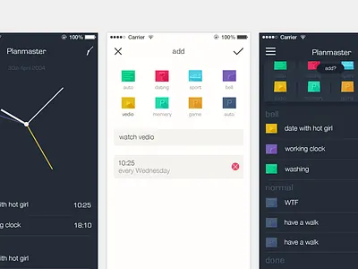 Ui notepad3 add colorful flat list note notepad time
