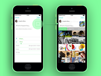 Add new post - add photos design add ios7 photo post