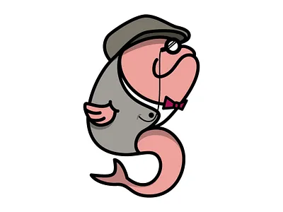 Salmon Puff comic fish illustration salmon