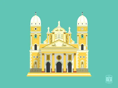 Basilica de Maracaibo basilica building church city flat icon iconography illustration maracaibo simple vector venezuela