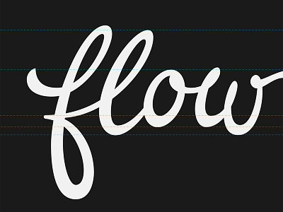 Flow branding brushlettering handlettering identity lettering logo logotype script vector