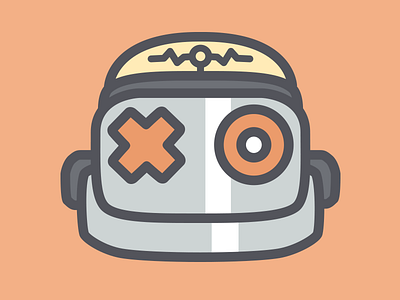 Scribble Bot flat icon robot