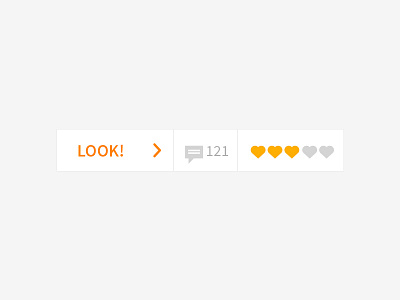 Look button heart icon star