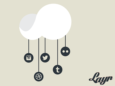 Layr Network cloud dribbble favorite flickr layr lovely network pinterest sky social tumblr twitter