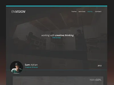 Envision Agency website agency concept creative design parallax portfolio scrolling splash web design work page