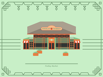 Findlay Market adm america architecture building christineadm cincinnati ohio vector