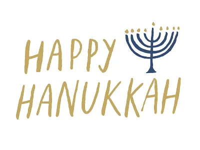 Happy Hanukkah! design hand lettering holiday illustration
