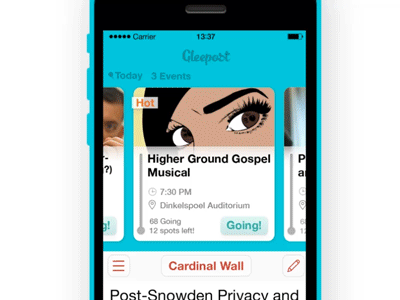 Gif! Campus Live of gleepost college gleepost ios7 social