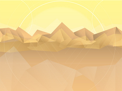 Layer1: Round 1 arid desert digital illustration landscape mountain scenery