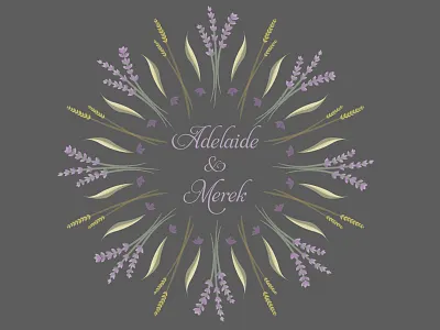 Invitation Mandala flowers invitation lavender mandala wedding wheat