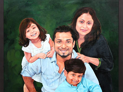 Acrylic Painting : 36" x 36" acrylic drawing painting portrait sketching