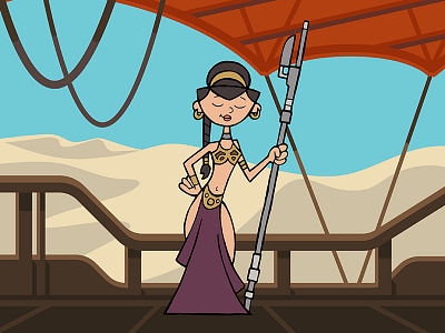 EP6 : Slave Leia character design illustration illustrator leia photoshop returnofthejedi starwars vector