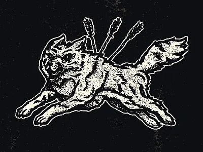 New Work arrows dog illustration wolf