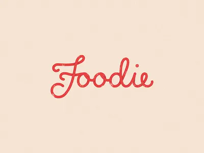 Foodie calligraphy f hand lettering logo script type typography