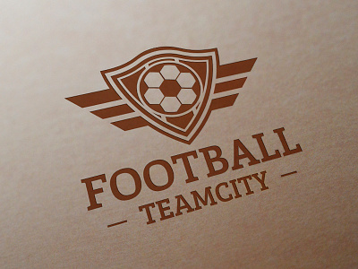 Football Team Logo ball crest football for sale league logo template player shield sport team university wings