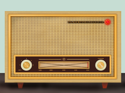 Friday Five illustration for Planet Propaganda amplify illustration planet propaganda radio texture typography vintage