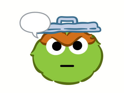 Oscar Sigh animated animation emoji emoticon gif oscar the grouch sesame street