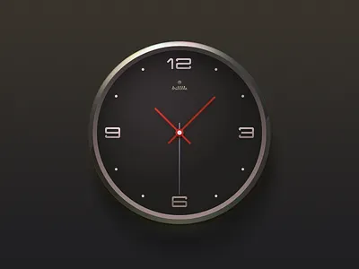 Wall Clock black clock dark