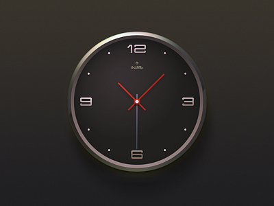 Wall Clock black clock dark