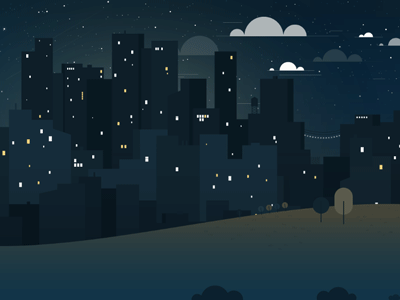 City theme app architecture city gif illustration night scape town windows phone wp8