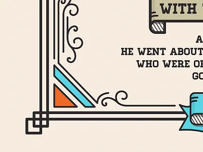 Work Project banner border clean illustration line shadow simple swirl type vector vintage