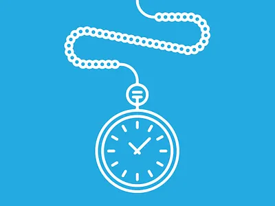 Pocketwatch illustration monoline pocketwatch watch