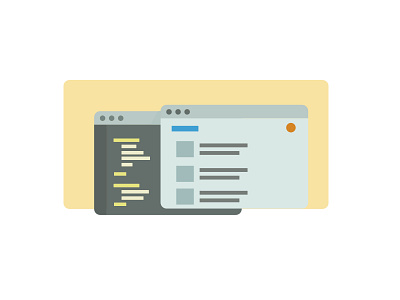 Coding Windows backend coding developers flat icon texteditor window