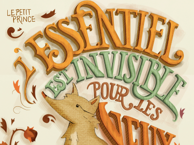 l'essentiel illustration lettering typography