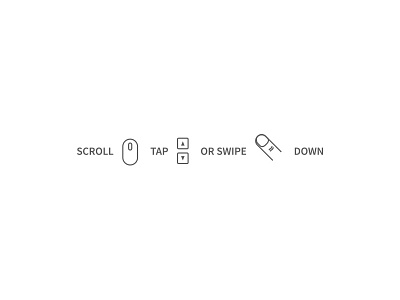 Scroll Tap or Swipe icon illustration scroll swipe tab