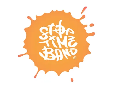 Stop Time Band Logo design hand drawn handwritten logo logotype music stop time band