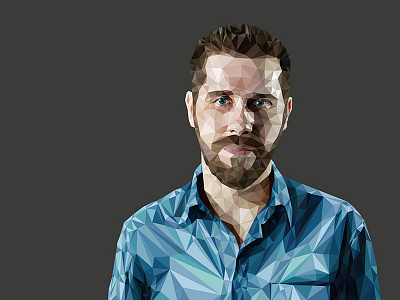 Illustration: Low-poly Portrait low poly michael hartmann polygon portrait triangles