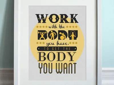 Mantra work out mantra type typography work out