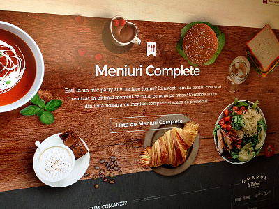 Complete Menus e commerce food retro store texture ui vintage web design website wood