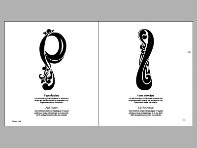 Letters catalogue decorative graphic design letter script typography