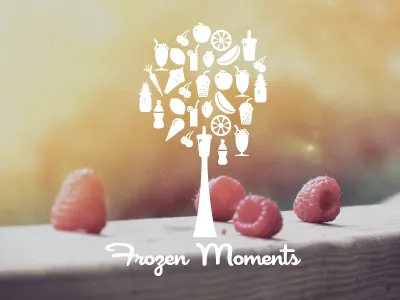 Frozen Moments awesome branding frozen fruit ice cream juice logo moments woodbridge