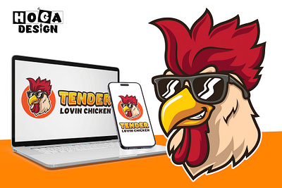 Tender Lovin Chicken Logo animal logo brand identity branding cartoon cartoon logo chicken cartoon chicken logo custom logo design fast food fnb fried chicken graphic design illustration logo mascot logo trend vector vector logo