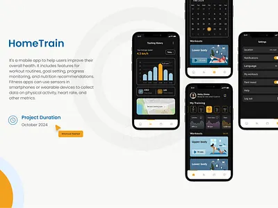HomeTrain app design figma fittness gym train ui ux workout