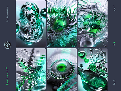 SYNTHMORPH¹¹ • 3D Exploration 3d 3d art 3d illustration 3d motion abstract ai branding c4d cgi cinema 4d concept art digital art futuristic graphic design motion graphics scifi sketch ui web3 webdesign