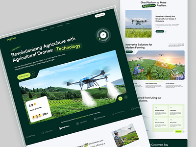 Agriculture Drone | Farming Technology Website | Agritech, UI agri design agri website agricultural agriculture agriculture startup agriculture website agristartup agritech agro tech ai agriculture crops dji drone agriculture drones farmer farming farming tech planting saas design sustainable farming