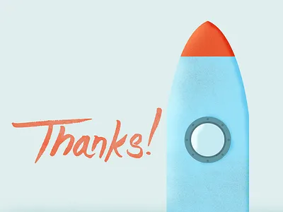 Rocket Power blue brush pen digital illustration hand done type red rocket texture