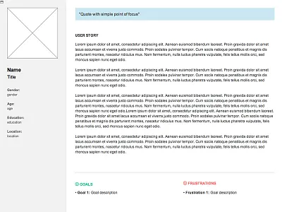 Persona Template axure persona ux