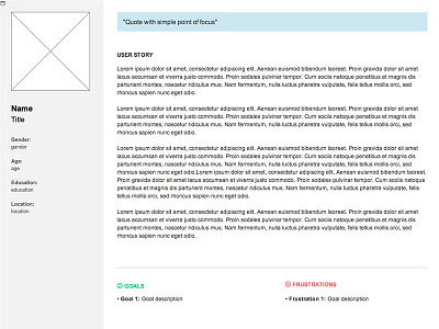 Persona Template axure persona ux