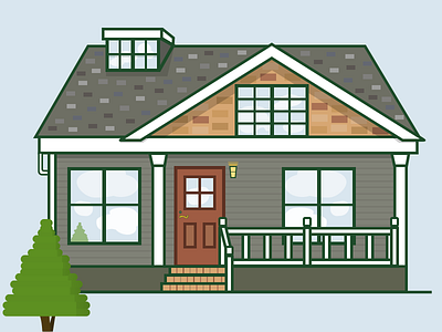 the house down the street architecture door fences home house illustration line art trees windows