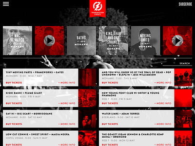 TE Web black and white brandon grotesque knockout responsive rock n roll web
