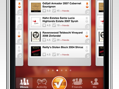 SocialGrapes Render Tab Bar app checkin ios navigation render scan socialgrapes tabbar wine