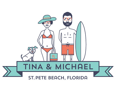 Wedding Invite beach florida wedding