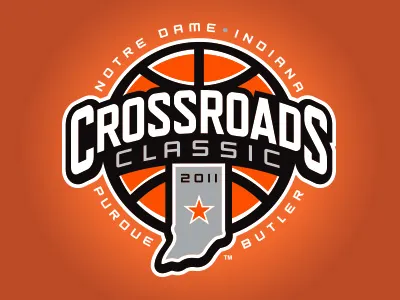 Crossroads Classic athletic basketball custom design illustration indiana lettering star torch type