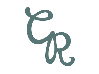 CR Swash monogram hand drawn type monogram