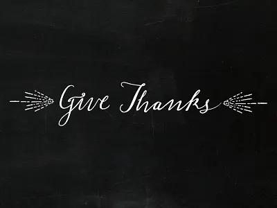 Give Thanks chalkboard give hand hand lettering hand script script sunburst thanks thanksgiving