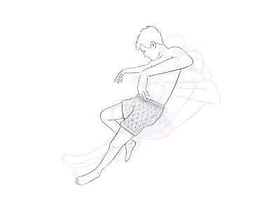 Gravity // Swimmer draw gravity illustration swimmer